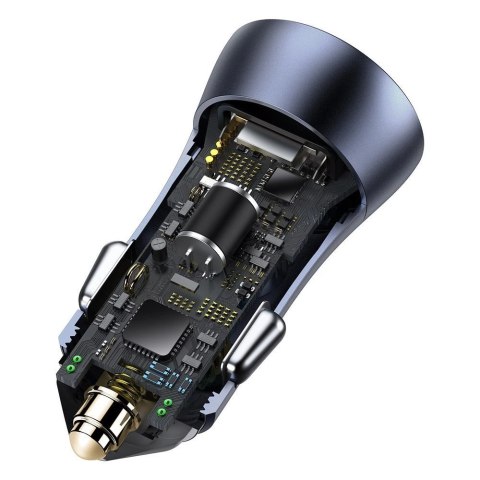 Baseus Golden Contactor Pro szybka ładowarka samochodowa USB Typ C / USB 40 W Power Delivery 3.0 Quick Charge 4 + SCP FCP AFC sz Baseus Golden Contactor Pro szybka ładowarka samochodowa USB Typ C / USB 40 W Power Delivery 3.0 Quick Charge 4 + SCP FCP AFC sz
