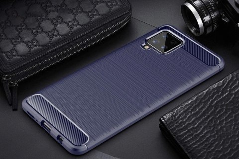 Carbon Case elastyczne etui pokrowiec Samsung Galaxy A42 5G czarny
