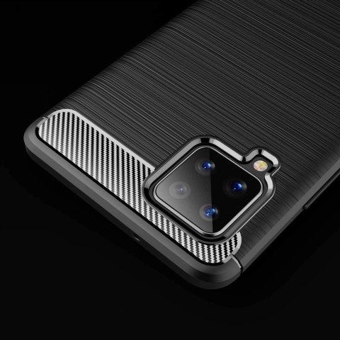 Carbon Case elastyczne etui pokrowiec Samsung Galaxy A42 5G niebieski