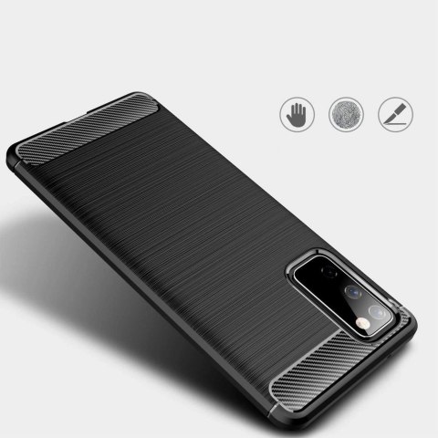 Carbon Case elastyczne etui pokrowiec Samsung Galaxy S20 FE 5G czarny Carbon Case elastyczne etui pokrowiec Samsung Galaxy S20 FE 5G czarny