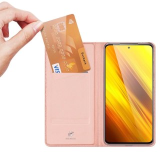 DUX DUCIS Skin Pro kabura etui pokrowiec z klapką Xiaomi Poco X3 NFC / Poco X3 Pro różowy