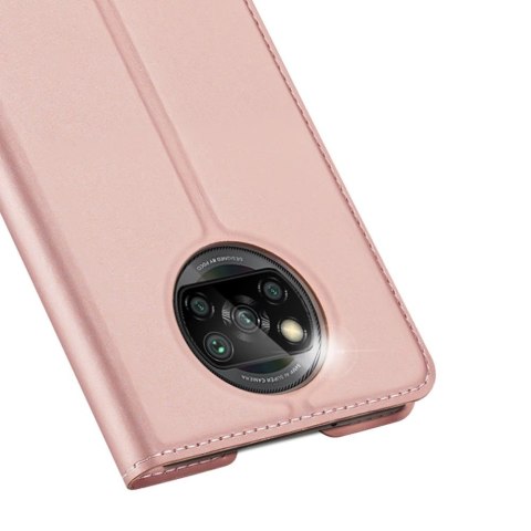 DUX DUCIS Skin Pro kabura etui pokrowiec z klapką Xiaomi Poco X3 NFC / Poco X3 Pro różowy