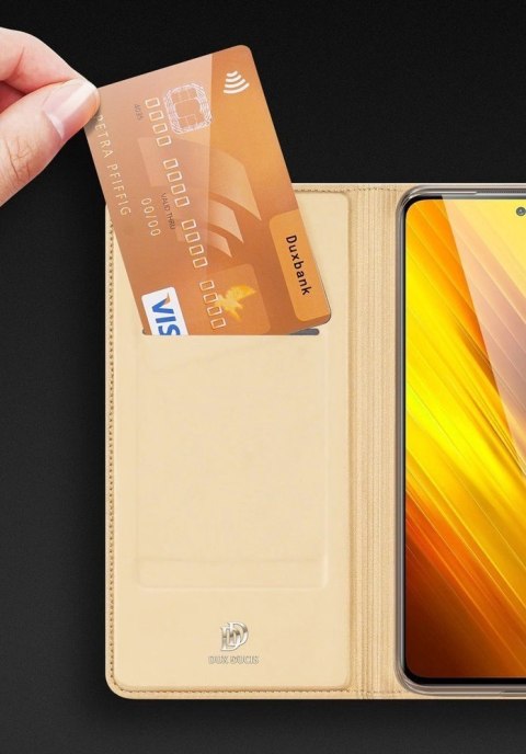 DUX DUCIS Skin Pro kabura etui pokrowiec z klapką Xiaomi Poco X3 NFC / Poco X3 Pro różowy