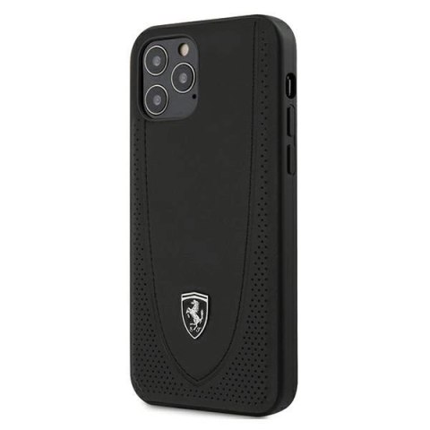 Etui Ferrari Off Track Perforated na iPhone 12 / iPhone 12 Pro - czarne Etui Ferrari Off Track Perforated na iPhone 12 / iPhone 12 Pro - czarne