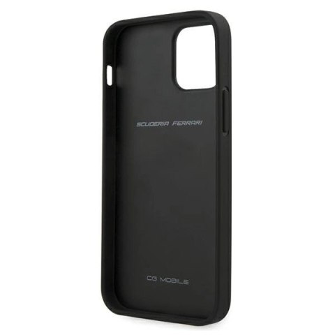 Etui Ferrari Off Track Perforated na iPhone 12 / iPhone 12 Pro - czarne Etui Ferrari Off Track Perforated na iPhone 12 / iPhone 12 Pro - czarne