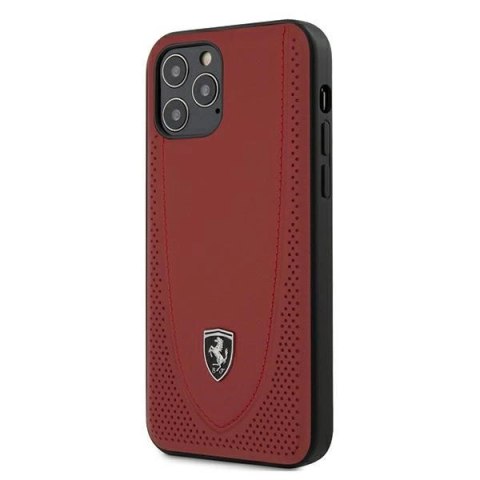 Etui Ferrari Off Track Perforated na iPhone 12 / iPhone 12 Pro - czerwone Etui Ferrari Off Track Perforated na iPhone 12 / iPhone 12 Pro - czerwone
