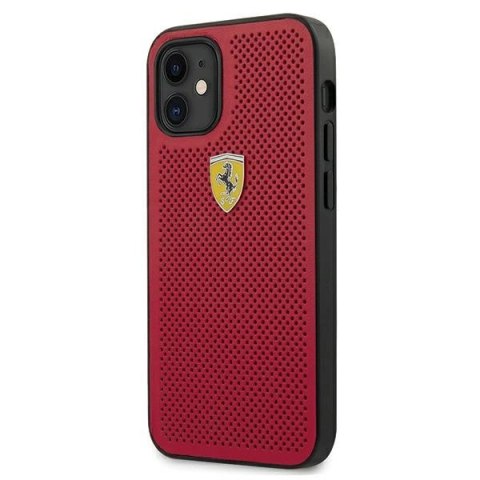 Etui Ferrari On Track Perforated na iPhone 12 mini - czerwone Etui Ferrari On Track Perforated na iPhone 12 mini - czerwone