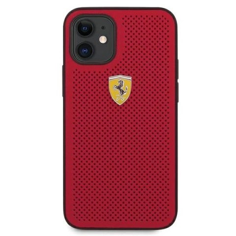 Etui Ferrari On Track Perforated na iPhone 12 mini - czerwone Etui Ferrari On Track Perforated na iPhone 12 mini - czerwone