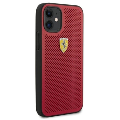Etui Ferrari On Track Perforated na iPhone 12 mini - czerwone Etui Ferrari On Track Perforated na iPhone 12 mini - czerwone