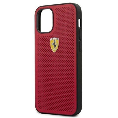 Etui Ferrari On Track Perforated na iPhone 12 mini - czerwone Etui Ferrari On Track Perforated na iPhone 12 mini - czerwone