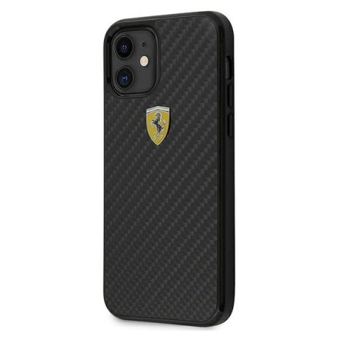 Etui Ferrari On Track Real Carbon na iPhone 12 mini - czarne Etui Ferrari On Track Real Carbon na iPhone 12 mini - czarne