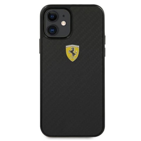 Etui Ferrari On Track Real Carbon na iPhone 12 mini - czarne Etui Ferrari On Track Real Carbon na iPhone 12 mini - czarne