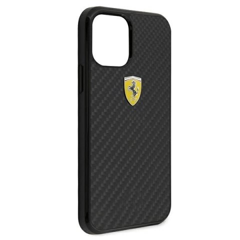 Etui Ferrari On Track Real Carbon na iPhone 12 mini - czarne Etui Ferrari On Track Real Carbon na iPhone 12 mini - czarne