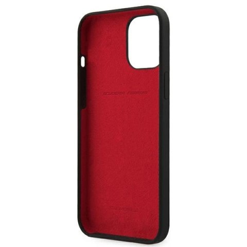Etui Ferrari On Track Silicone na iPhone 12 Pro Max - czarne Etui Ferrari On Track Silicone na iPhone 12 Pro Max - czarne