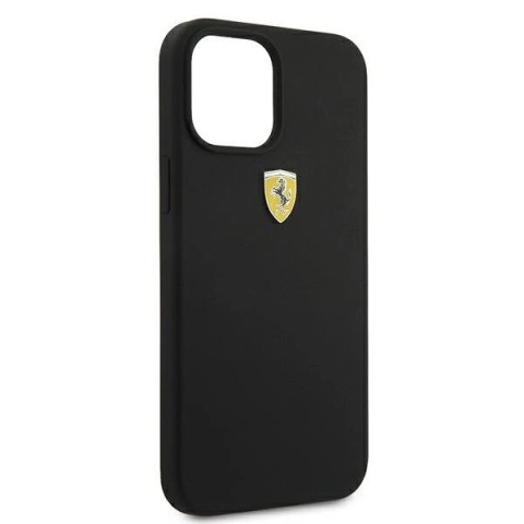 Etui Ferrari On Track Silicone na iPhone 12 Pro Max - czarne Etui Ferrari On Track Silicone na iPhone 12 Pro Max - czarne