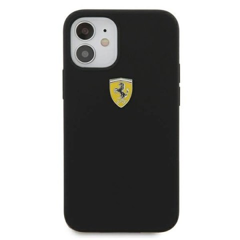 Etui Ferrari On Track Silicone na iPhone 12 mini - czarne Etui Ferrari On Track Silicone na iPhone 12 mini - czarne
