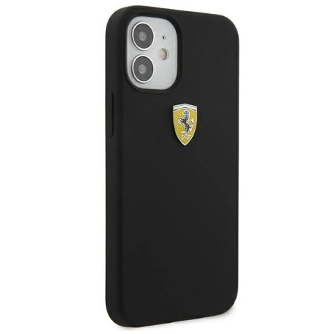 Etui Ferrari On Track Silicone na iPhone 12 mini - czarne Etui Ferrari On Track Silicone na iPhone 12 mini - czarne