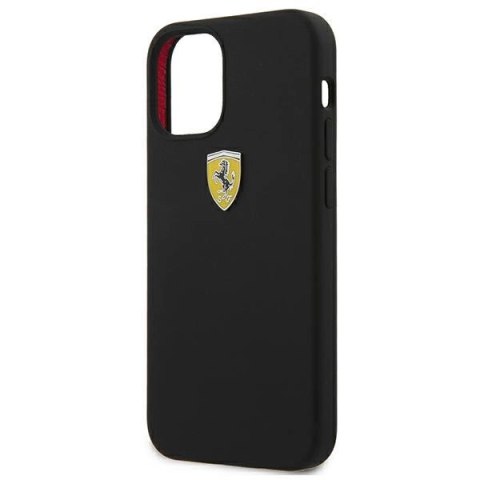 Etui Ferrari On Track Silicone na iPhone 12 mini - czarne Etui Ferrari On Track Silicone na iPhone 12 mini - czarne