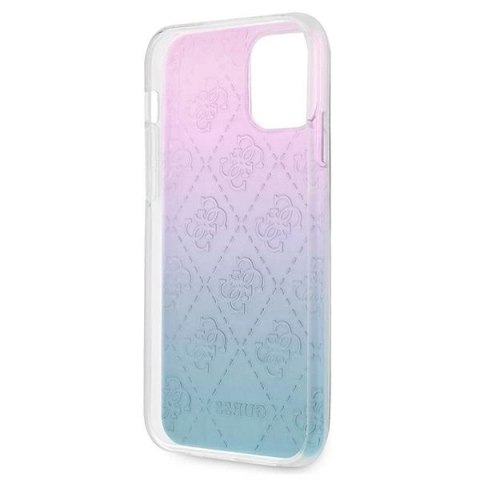 Etui Guess 4G 3D Pattern Collection na iPhone 12 Pro Max - niebiesko-różowe