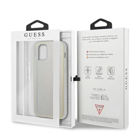 Etui Guess 4G 3D Pattern Collection na iPhone 12 / iPhone 12 Pro - opalizujące