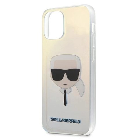 Etui Karl Lagerfeld Iridescent Karl's Head na iPhone 12 mini - wielokolorowe Etui Karl Lagerfeld Iridescent Karl's Head na iPhone 12 mini - wielokolorowe