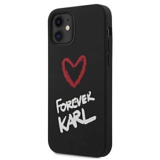 Etui Karl Lagerfeld Silicone Forever Karl na iPhone 12 mini 5,4" - czarne