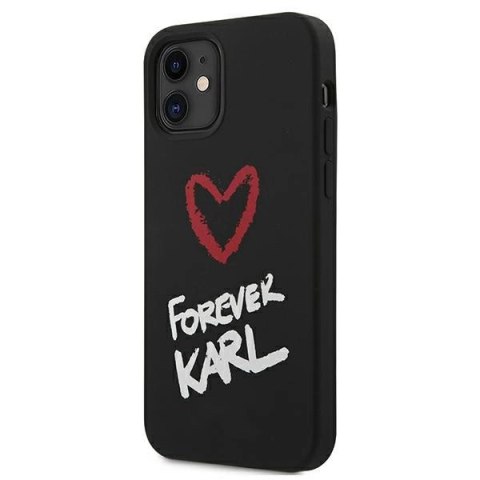 Etui Karl Lagerfeld Silicone Forever Karl na iPhone 12 mini 5,4" - czarne Etui Karl Lagerfeld Silicone Forever Karl na iPhone 12 mini 5,4" - czarne