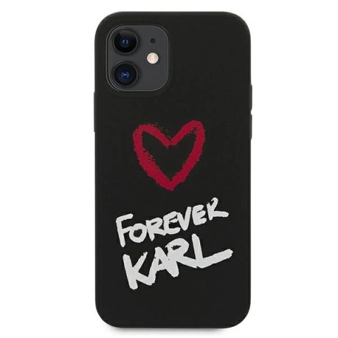 Etui Karl Lagerfeld Silicone Forever Karl na iPhone 12 mini 5,4" - czarne Etui Karl Lagerfeld Silicone Forever Karl na iPhone 12 mini 5,4" - czarne