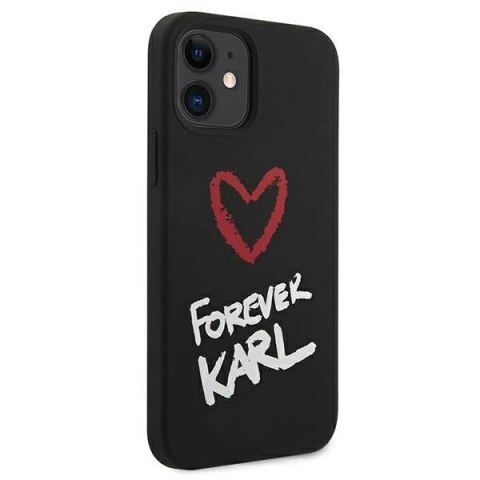 Etui Karl Lagerfeld Silicone Forever Karl na iPhone 12 mini 5,4" - czarne Etui Karl Lagerfeld Silicone Forever Karl na iPhone 12 mini 5,4" - czarne