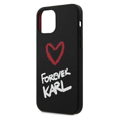 Etui Karl Lagerfeld Silicone Forever Karl na iPhone 12 mini 5,4" - czarne Etui Karl Lagerfeld Silicone Forever Karl na iPhone 12 mini 5,4" - czarne