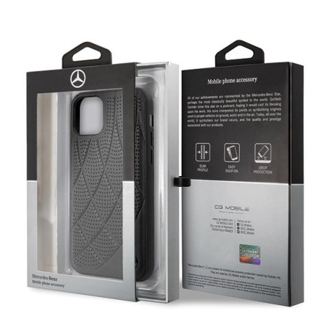 Etui Mercedes Bow Line na iPhone 12 mini - czarne Etui Mercedes Bow Line na iPhone 12 mini - czarne