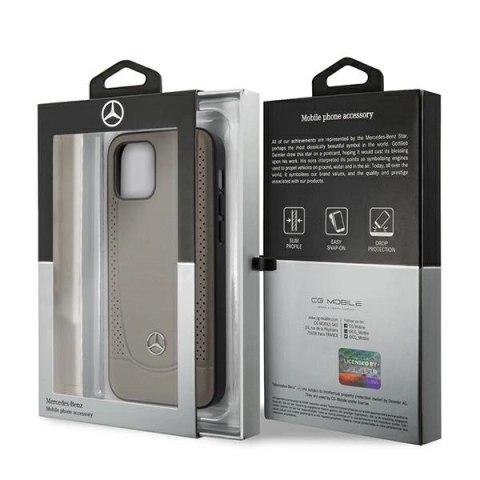 Etui Mercedes Urban Line na iPhone 12 Pro Max - brązowe Etui Mercedes Urban Line na iPhone 12 Pro Max - brązowe