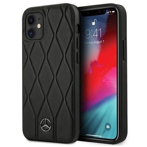 Etui Mercedes Wave Line na iPhone 12 mini - czarne Etui Mercedes Wave Line na iPhone 12 mini - czarne