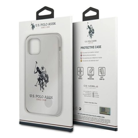 Etui U.S. Polo Assn. Silicone Collection na iPhone 12 Pro Max - białe
