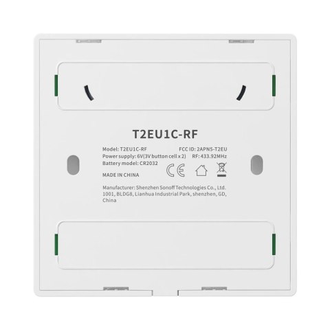 Sonoff T2EU2C-RF dwukanałowy dotykowy włącznik światła przełącznik przycisk Wi-Fi na pilot 433 MHz biały (M0802030010) Sonoff T2EU2C-RF dwukanałowy dotykowy włącznik światła przełącznik przycisk Wi-Fi na pilot 433 MHz biały (M0802030010)