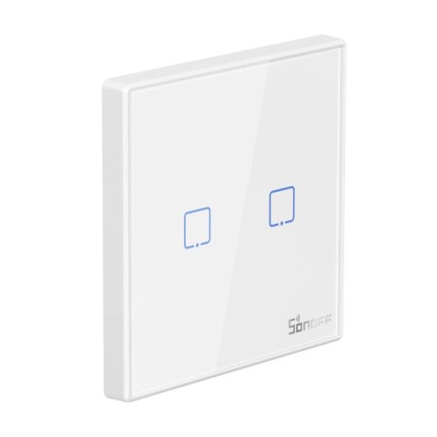 Sonoff T2EU2C-RF dwukanałowy dotykowy włącznik światła przełącznik przycisk Wi-Fi na pilot 433 MHz biały (M0802030010) Sonoff T2EU2C-RF dwukanałowy dotykowy włącznik światła przełącznik przycisk Wi-Fi na pilot 433 MHz biały (M0802030010)