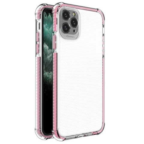 Spring Armor żelowy elastyczny pancerny pokrowiec z kolorową ramką do iPhone 11 Pro Max różowy Spring Armor żelowy elastyczny pancerny pokrowiec z kolorową ramką do iPhone 11 Pro Max różowy