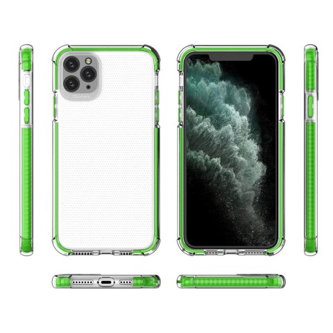 Spring Armor żelowy elastyczny pancerny pokrowiec z kolorową ramką do iPhone 11 Pro Max różowy Spring Armor żelowy elastyczny pancerny pokrowiec z kolorową ramką do iPhone 11 Pro Max różowy