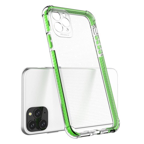 Spring Armor żelowy elastyczny pancerny pokrowiec z kolorową ramką do iPhone 11 Pro Max różowy Spring Armor żelowy elastyczny pancerny pokrowiec z kolorową ramką do iPhone 11 Pro Max różowy