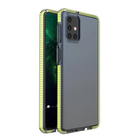 Spring Case pokrowiec żelowe etui z kolorową ramką do Samsung Galaxy M51 żółty