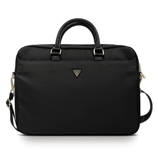 Torba Guess Nylon Triangle Logo na laptopa 16" - czarna