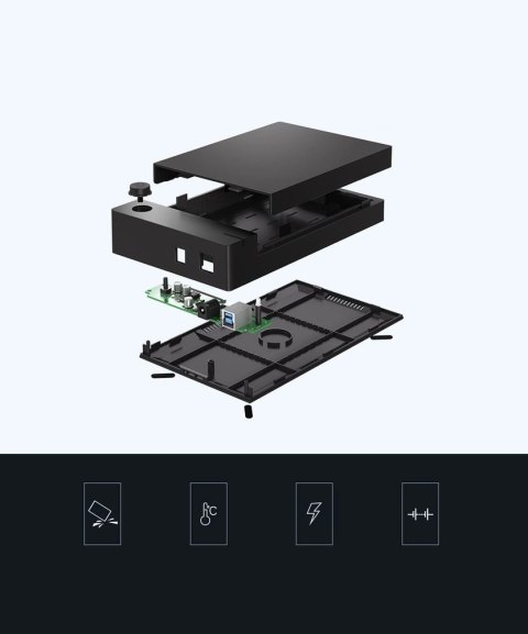 Ugreen kieszeń na dysk HDD obudowa dysku SATA 3,5'' USB 3.0 czarny (50422) Ugreen kieszeń na dysk HDD obudowa dysku SATA 3,5'' USB 3.0 czarny (50422)