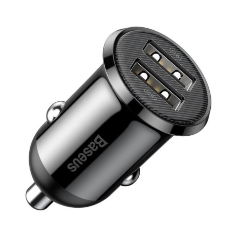 Baseus Grain Pro ładowarka samochodowa 2x USB 4,8 A czarny (CCALLP-01) Baseus Grain Pro ładowarka samochodowa 2x USB 4,8 A czarny (CCALLP-01)