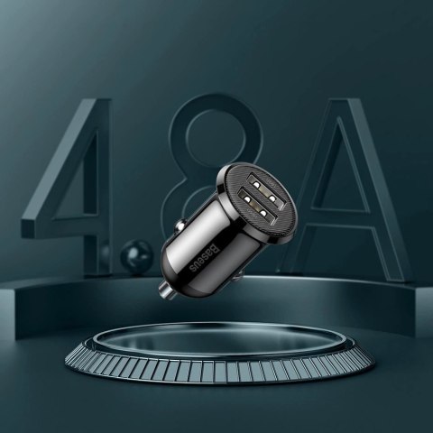 Baseus Grain Pro ładowarka samochodowa 2x USB 4,8 A czarny (CCALLP-01) Baseus Grain Pro ładowarka samochodowa 2x USB 4,8 A czarny (CCALLP-01)