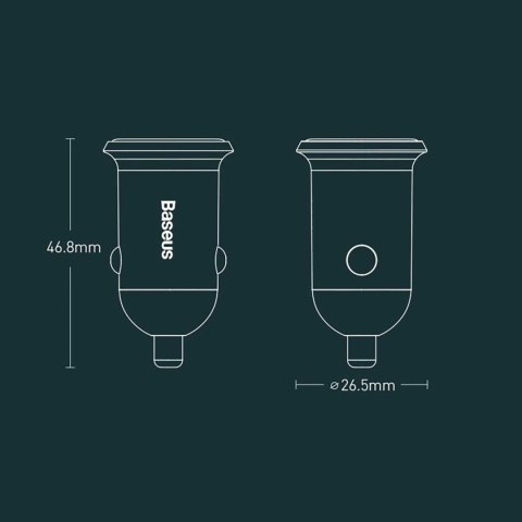 Baseus Grain Pro ładowarka samochodowa 2x USB 4,8 A czarny (CCALLP-01) Baseus Grain Pro ładowarka samochodowa 2x USB 4,8 A czarny (CCALLP-01)