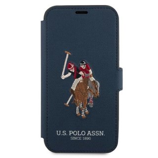 Etui U.S. Polo Assn. Embroidery Collection na iPhone 12 Pro Max - granatowe