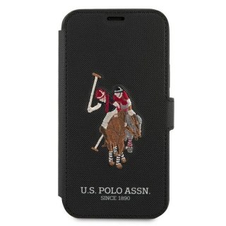 Etui U.S. Polo Assn. Embroidery Collection na iPhone 12 / iPhone 12 Pro - czarne