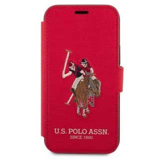 Etui U.S. Polo Assn. Embroidery Collection na iPhone 12 / iPhone 12 Pro - czerwone