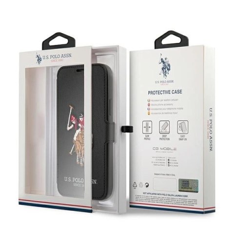 Etui U.S. Polo Assn. Embroidery Collection na iPhone 12 mini - czarne