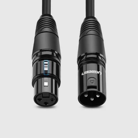 Kabel Ugreen AV130 66719 audio XLR (żeński) - XLR (męski) do mikrofonu / wzmacniacza 5m - czarny Kabel Ugreen AV130 66719 audio XLR (żeński) - XLR (męski) do mikrofonu / wzmacniacza 5m - czarny